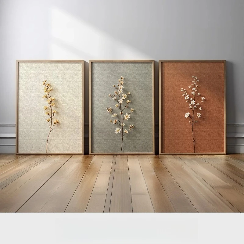 Abstract Canvas Set - Mehrere Größen, 3-teiliges Set, rahmenlose Leinwandbilder,