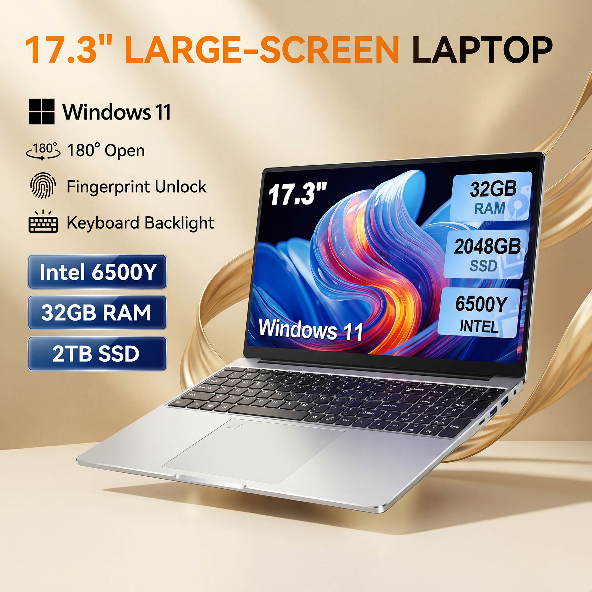 Wall Sticker - HOT 17,3-Zoll-Laptop mit großem Bildschirm, Intel