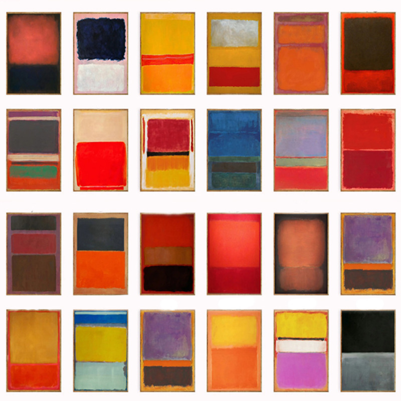 Abstract Canvas Set - Wanddekoration, Poster-Sets von Mark Rothko, Rothko-Druck,
