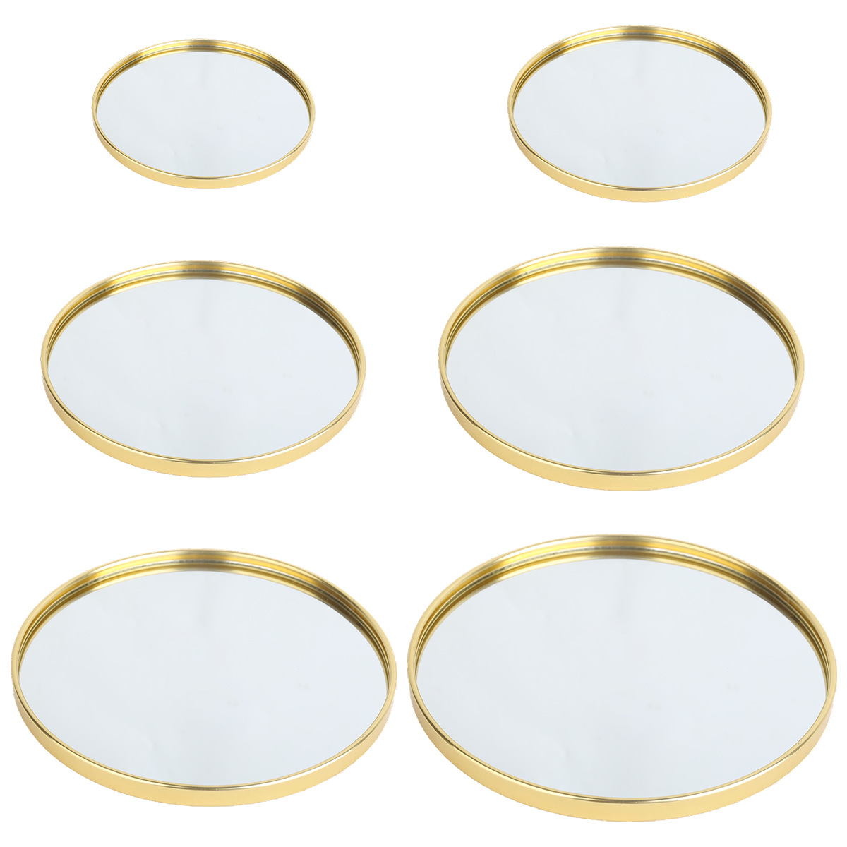 Goldfarbene runde Spiegelablag – Decorative Mirror Bewertung und Preis